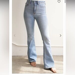 Carly Jean Austin Flare Jeans - Size 7, Light Wash
